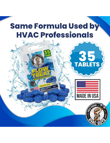 Tabletas de Drenaje HVAC Flow Treat 35PK - Control de Olores