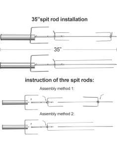 Kit de Rotisserie Awkpow para Parrillas Universales 81cm 2