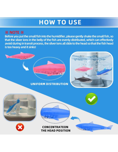 Limpiador de Humidificador HIHEPA 6 Paquetes Tiburón Gris