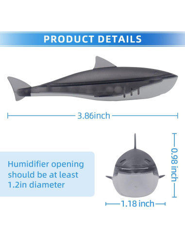 Limpiador de Humidificador HIHEPA 6 Paquetes Tiburón Gris