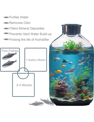 Limpiador de Humidificador HIHEPA 6 Paquetes Tiburón Gris