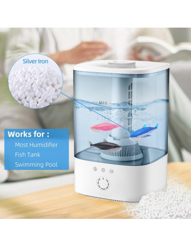 Limpiador de Humidificador HIHEPA 6 Paquetes Tiburón Gris