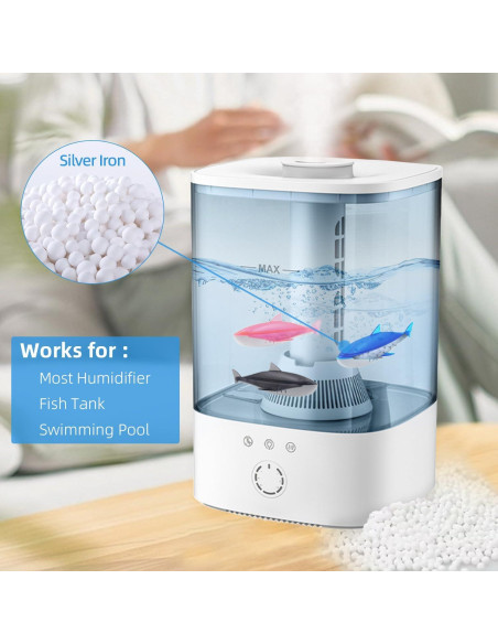 Limpiador de Humidificador HIHEPA 6 Paquetes Tiburón Gris