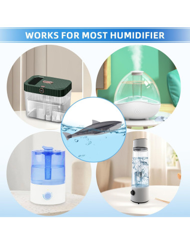 Limpiador de Humidificador HIHEPA 6 Paquetes Tiburón Gris