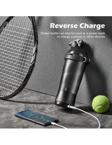 Botella Mezcladora Eléctrica Daasigwaa 550ml Tritan Libre BPA