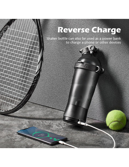 Botella Mezcladora Eléctrica Daasigwaa 550ml Tritan Libre BPA