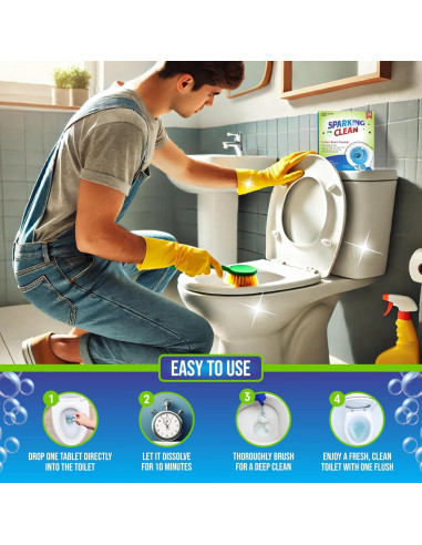 Tabletas Limpiadoras de Inodoro Bright Boutique - 24 Unidades