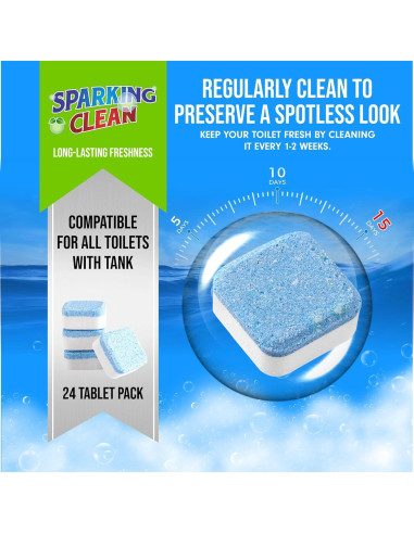 Tabletas Limpiadoras de Inodoro Bright Boutique - 24 Unidades