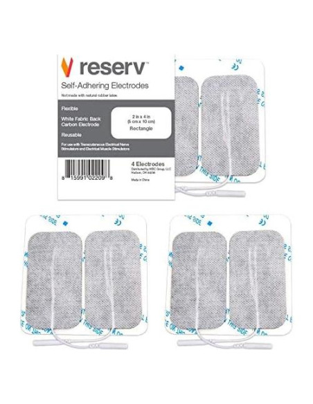 Electrodos Reutilizables Reserv 5x10 cm Autoadhesivos TENS/EMS (4 Pzs)