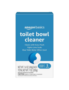 Tabletas Limpiadoras de Inodoro Amazon Basics 5 Unidades 40g