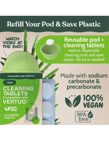 Kit de limpieza y descalcificación Roobi para Nespresso Vertuo