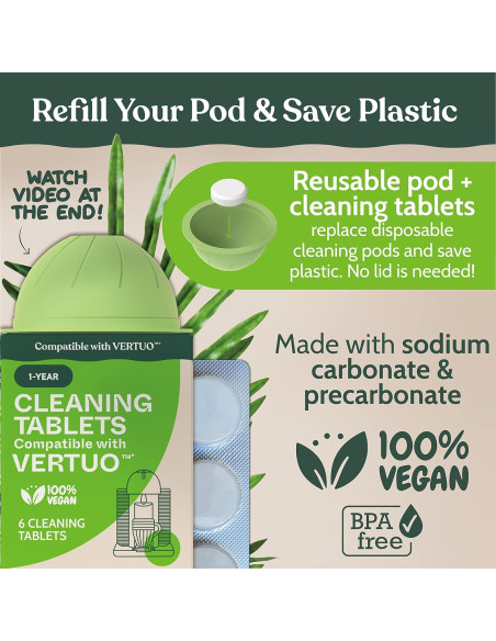 Kit de limpieza y descalcificación Roobi para Nespresso Vertuo