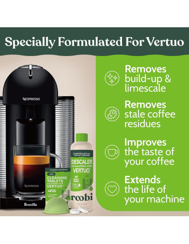 Kit de limpieza y descalcificación Roobi para Nespresso Vertuo