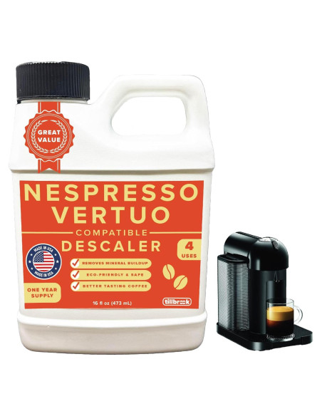 Desincrustante Tillbrook para Cafeteras Nespresso Vertuo - 1 Año Suministro