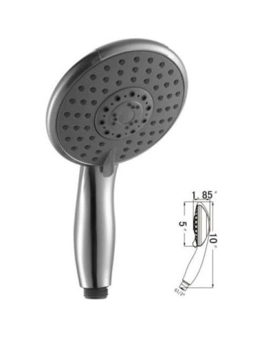 Cabezal de ducha de mano Ana Bath 5 funciones 5" níquel cepillado