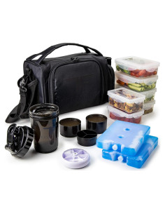 Bolsa Térmica ThinkFit con 6 Contenedores y Vaso Mezclador