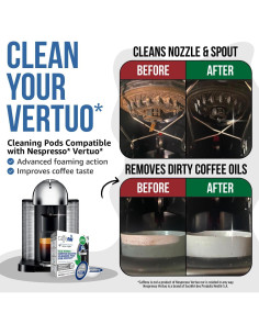 Cápsulas de limpieza Caffenu para Nespresso Vertuo - 4 unidades 2
