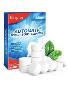 Tabletas Limpiadoras de Inodoro Vacplus 12 Unidades con Blanqueador