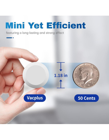 Tabletas Limpiadoras de Inodoro Vacplus 12 Unidades con Blanqueador