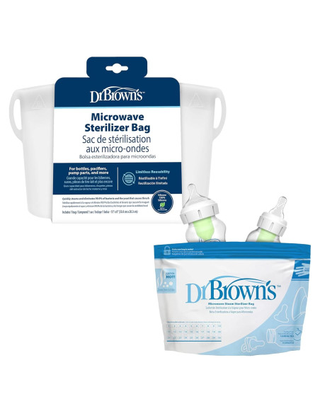 Bolsas de Esterilización de Silicona Reutilizables Dr. Brown - 5 Unidades