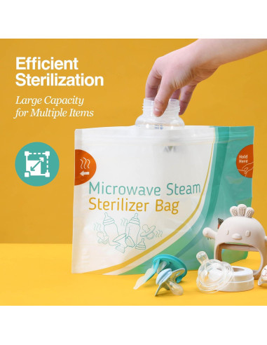Paquete de 10 Bolsas Esterilizadoras Kiddieware para Biberones