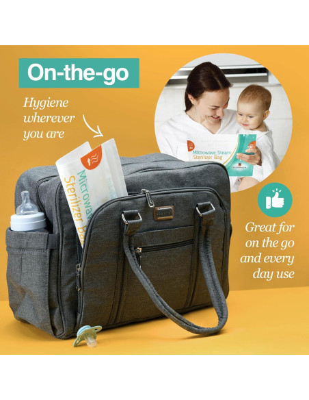 Paquete de 10 Bolsas Esterilizadoras Kiddieware para Biberones Paquete de 10 Bolsas Esterilizadoras Kiddieware para Biberones