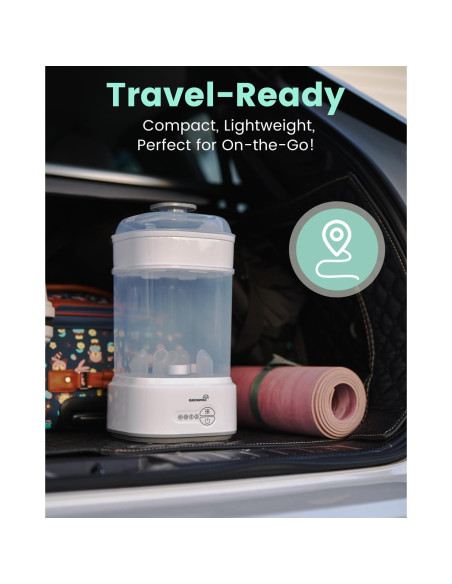 Esterilizador y Secador de Botellas Grownsy, 1.57 kg, Gris