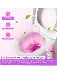 Limpiador de Inodoro Rilafuvu Dinosaurio Rosa Automático 90 Días 2