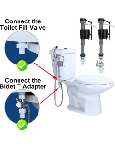 Adaptador de Filtro de Agua para Inodoro YUHX 7/8" Blanco 2 PCS 2
