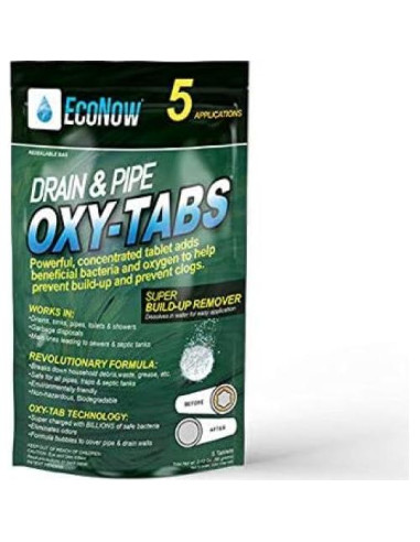 EcoNow Limpiador de Desagües y Tuberías Ecológico - 5 Tabletas