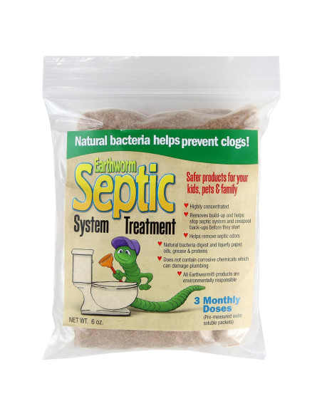 Limpiador Tanque Séptico Earthworm - 3 Dosis Mensuales - 170 g