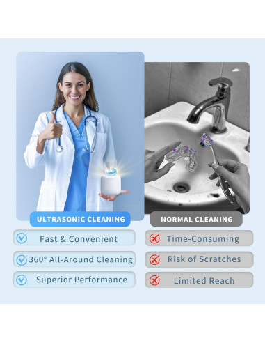 Limpiador Ultrasónico ZONIX 300ML para Retenedores y Joyería