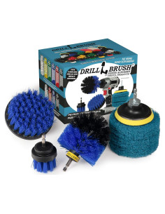 Kit de Limpieza Drillbrush - 3 Cepillos y 3 Almohadillas Azules
