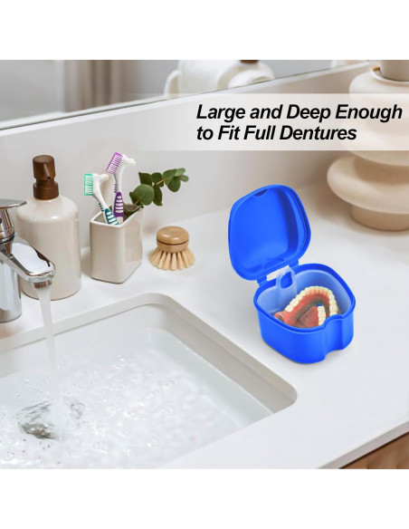 Estuche para Dentaduras EZEELAI con Canasta Drenaje y 2 Cepillos Estuche para Dentaduras EZEELAI con Canasta Drenaje y 2 Cepillos