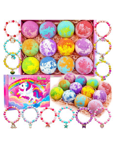 Bolas de Baño de Unicornio Phaorui - Set de 12 Aromáticas
