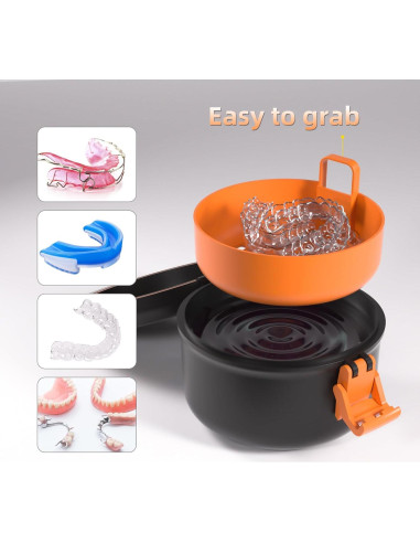 Estuche Limpiador a Prueba de Fugas ARGOMAX para Dentaduras