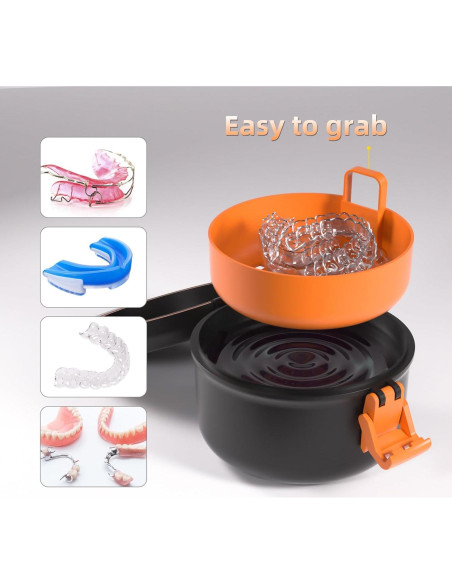 Estuche Limpiador a Prueba de Fugas ARGOMAX para Dentaduras