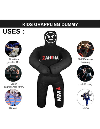 Muñeco de Grappling Zahsha MMA 100cm Lona Premium Entrenamiento