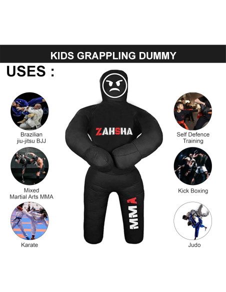Muñeco de Grappling Zahsha MMA 100cm Lona Premium Entrenamiento