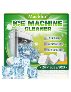 Limpiador de Máquina de Hielo Maebho - 24 Tabletas Sin Olor