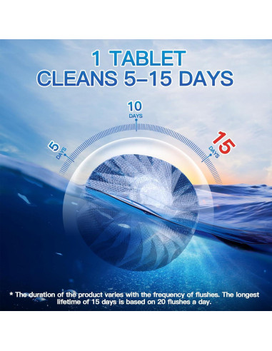 Tabletas Limpiadoras para Inodoro Vacplus - 12 Paquetes