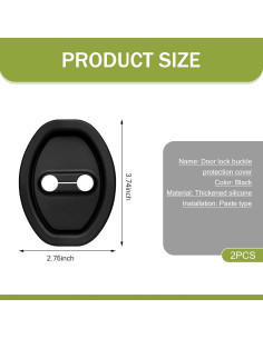 Protector de Cerradura de Puerta de Coche nodteem 2 PCS Silicona 2