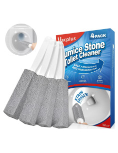 Cepillo de Inodoro Vacplus - 4 Unidades de Piedra Pómez Ecológica