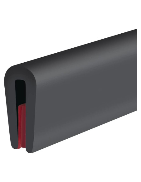 Bisel de goma autoadhesivo Protalwell 10 pies negro EPDM