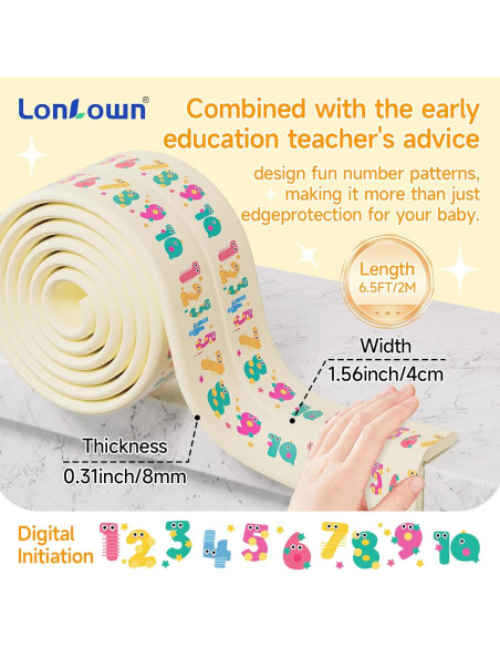 Protector de Bordes para Bebé Lonlown 2m Espuma Amarillo
