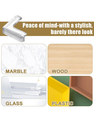 16 Protectores de Esquinas Transparentes Bunifa - Silicona L