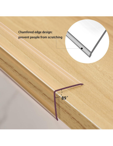 Protecciones de esquina L Trimold 0.9m x 3cm Transparentes (3Pcs)