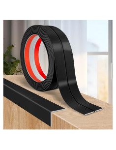 Protector de Esquina de Pared LSGCQ Negro 4.06 cm x 3.05 m PVC