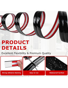 Protector de Esquina de Pared LSGCQ Negro 4.06 cm x 3.05 m PVC 2