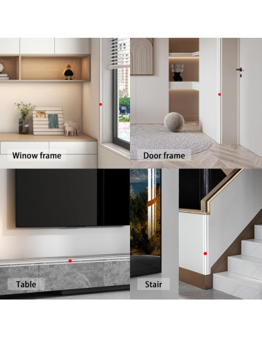 Protecciones de esquina L Trimold 0.9m x 3cm Transparentes (3Pcs)